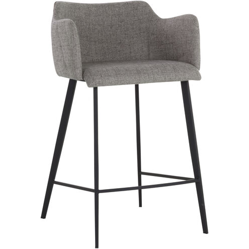 Griffin 34.75 inch November Grey / Bravo Cognac Counter Stool